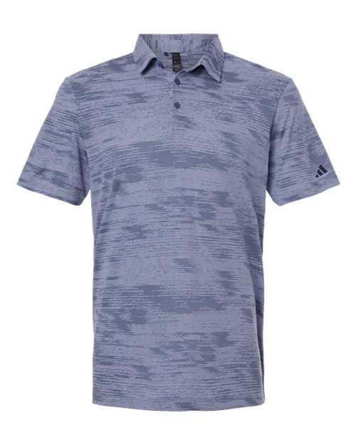 Adidas Men's Ultimate365 Textured Stripe Polo in Blue Spark/Preloved Ink
