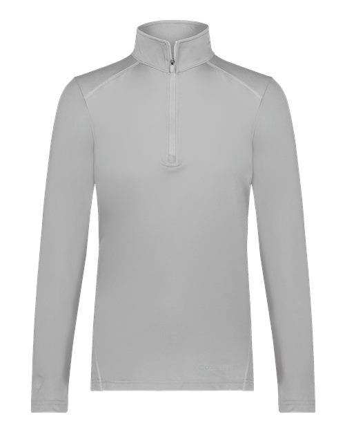 Holloway Women's CoolCore® Quarter-Zip Pullover in Athletic Grey