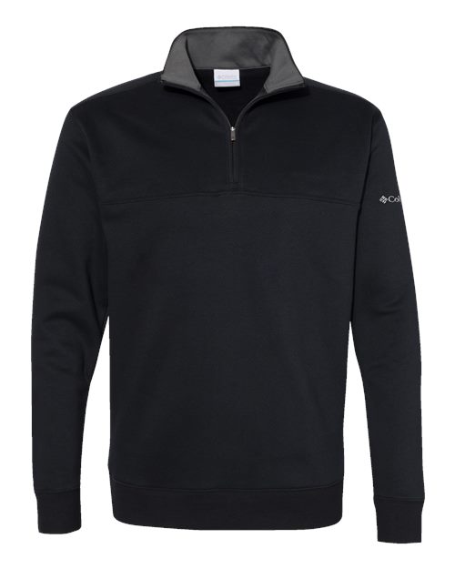 Columbia Men's Hart Mountain™ II Half-Zip Pullover in Black, front view