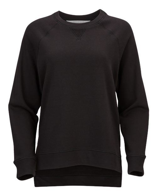 Boxercraft Women's Harlow French Terry Crewneck Sweatshirt in Charcoal Heather, front view