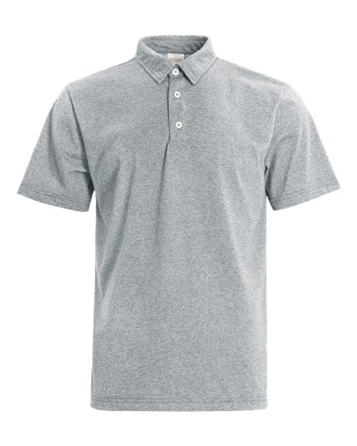 Recover Men’s Eco Polo in Ash, front view