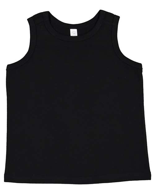 Rabbit Skins Toddler Fine Jersey Tank in Black