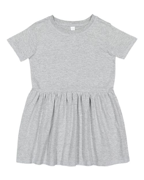 Rabbit Skins Toddler Fine Jersey Dress in Heather