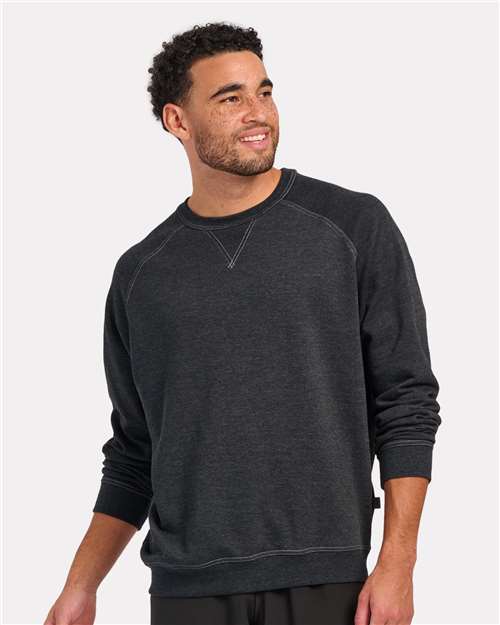 Boxercraft Men's French Terry Crewneck Sweatshirt in Charcoal Heather, front view