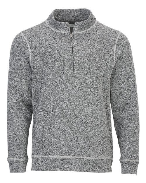 Boxercraft Men's Alpine Quarter-Zip Pullover in Black Heather, front view