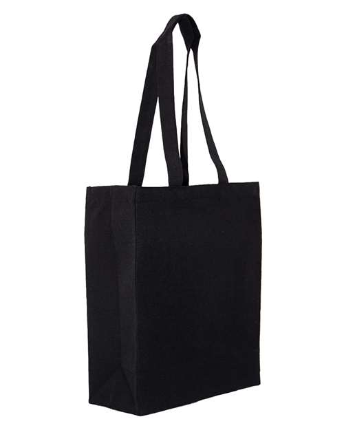 Liberty Bags Susan Midweight Recycled Canvas Tote in Recycled Black, front view