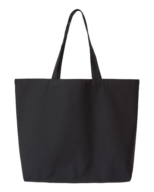 OAD Jumbo Recycled Midweight Gusseted Canvas Tote in Recycled Black