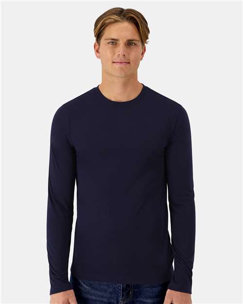 Hanes Unisex Cool DRI® Cotton Touch Long Sleeve T-Shirt in Athletic Navy