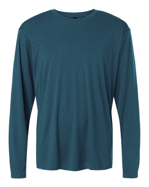 AllPro Unisex Pro-Lock Performance Long Sleeve T-Shirt in Atlantic Blue, front view