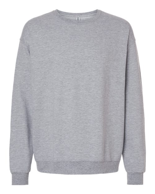 JERZEES Unisex Ultimate CVC Crewneck Sweatshirt in Athletic Heather, front view