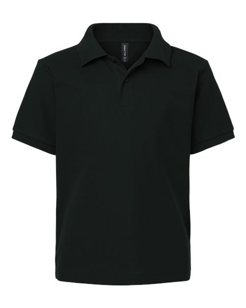 AllPro Youth Pique Polo in Black