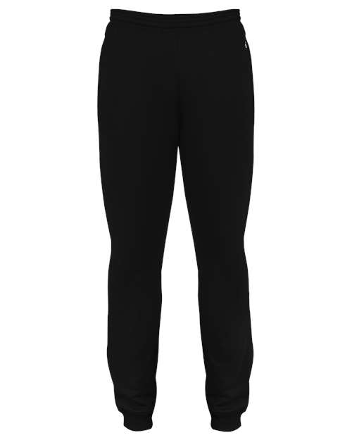Badger Youth Performance Fleece Joggers in Black, front view