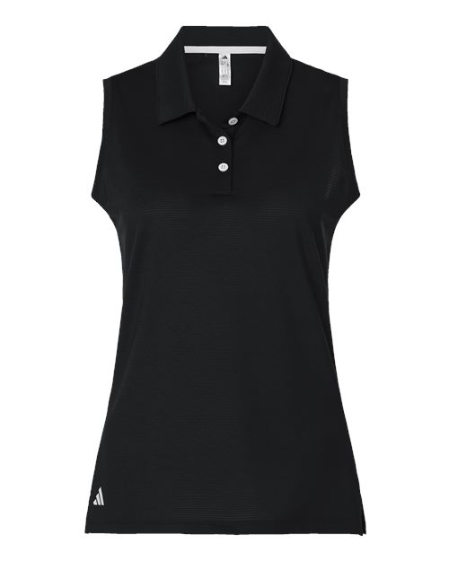 Adidas Polo in Black, front view