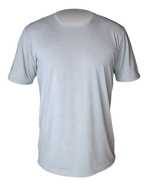 ANETIK Men's Low Pro Tech T-Shirt in Alloy Heathered, front view