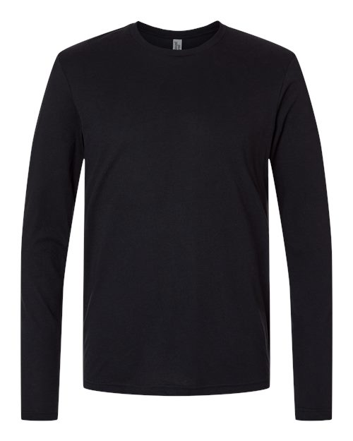 Next Level Unisex Triblend Long Sleeve T-Shirt in Black, front view