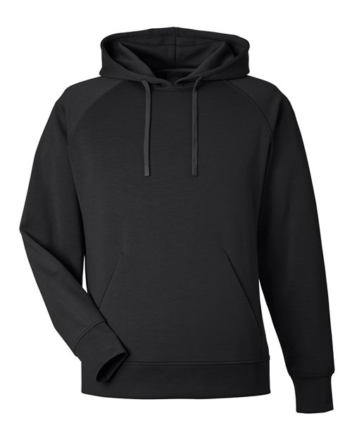 J. America Unisex Apex Fleece Hooded Sweatshirt in Black, front view