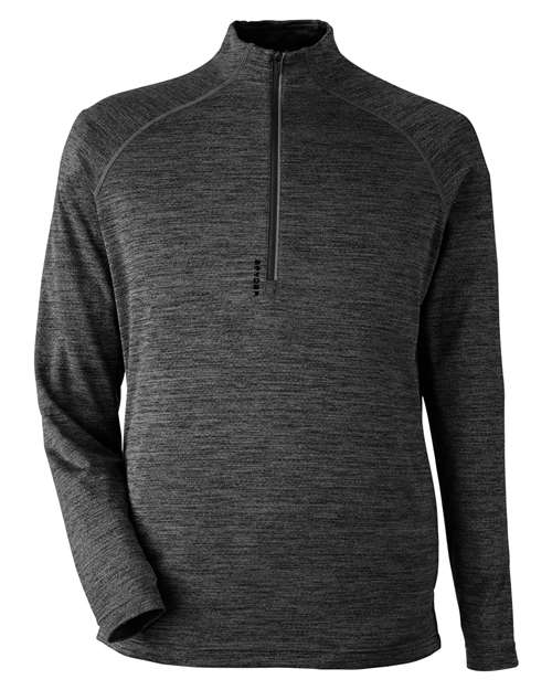 Spyder Men's Mission Half-Zip Pullover in Black Jasper, front view