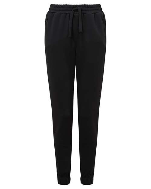 TriDri Women's Spun Dyed Joggers in Black, front view