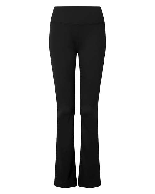 TriDri Women’s Flare Leggings in Black, front view