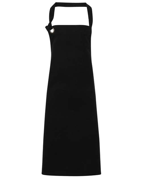 Artisan Collection by Reprime Calibre Heavy Cotton Canvas Bib Apron in Black, front view