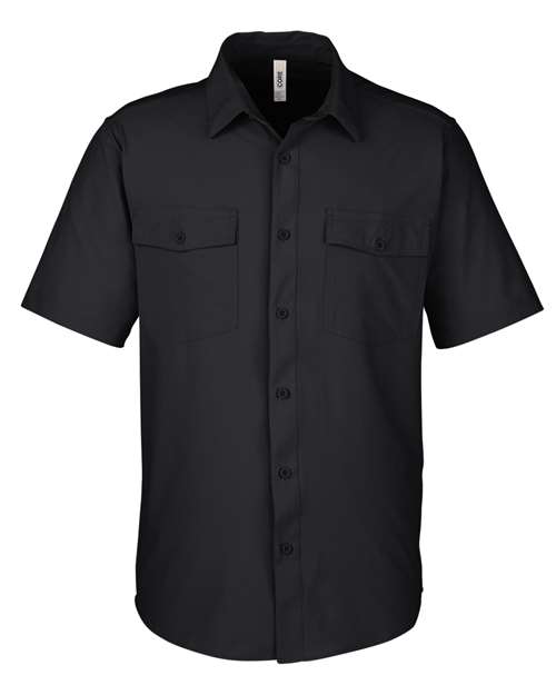 CORE365 Men's Ultra UVP® Marina Shirt in Black, front view