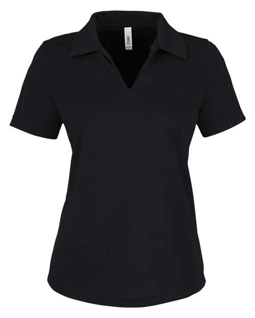 CORE365 Women's Market Snag Protect Mesh Polo in Black