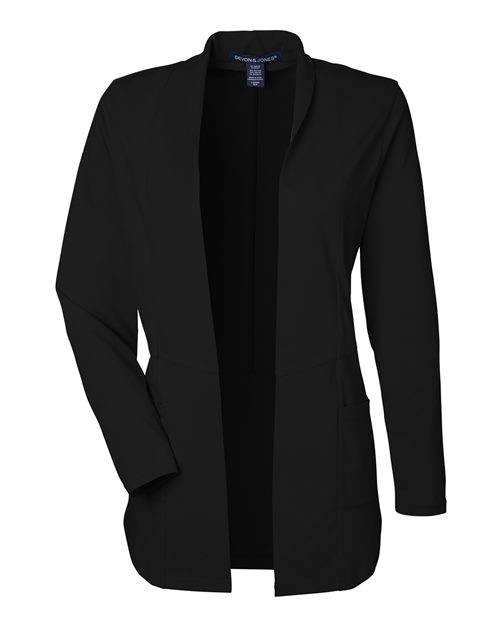 Devon & Jones Women's Raleigh Stretch Cardigan in Black