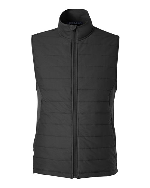 Devon & Jones Men's New Classics® Charleston Hybrid Vest in Black/Melange Black