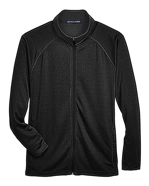 Devon & Jones Men's Stretch Tech-Shell® Compass Full-Zip Jacket in Black