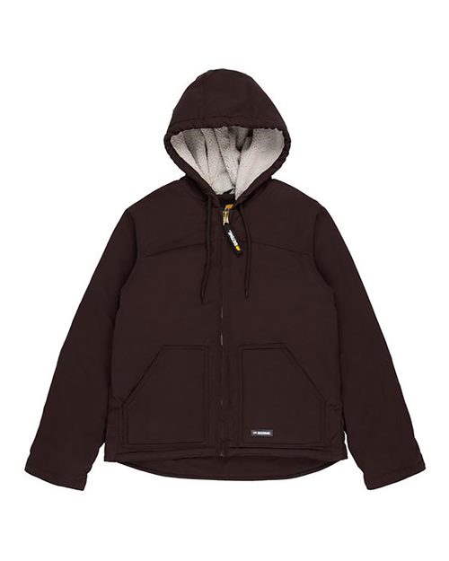 Berne Apparel Women's Softstone Hooded Coat in Dark Brown