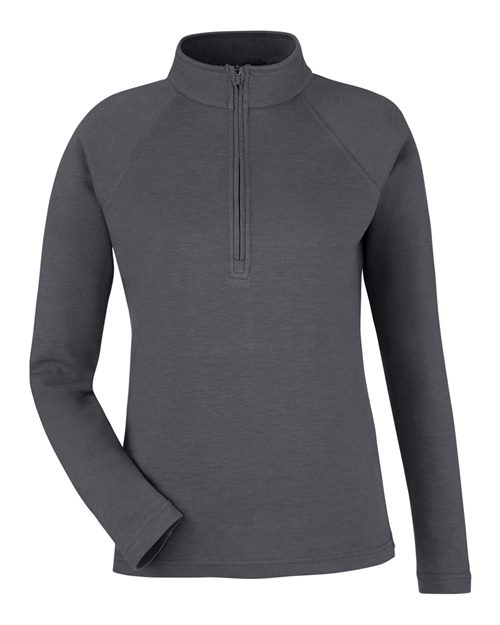 Devon & Jones Women's New Classics® Charleston Quarter-Zip Pullover in Black Melange