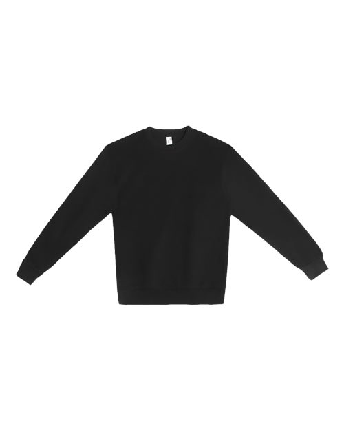 Lane Seven Unisex Urban Crewneck Sweatshirt in Black, front view