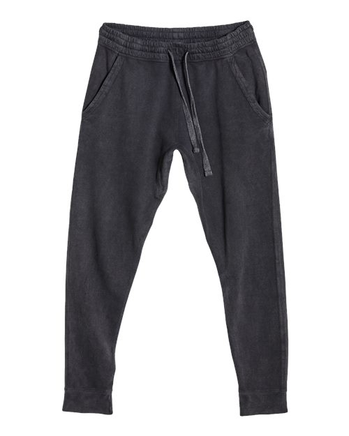 Lane Seven Unisex Vintage Joggers in Vintage Black, front view