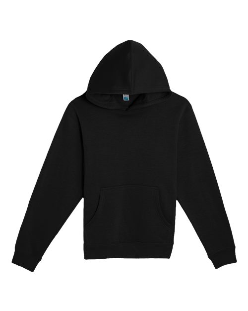 Lane Seven Youth Premium Hoodie Sweatshirt in Black, front view