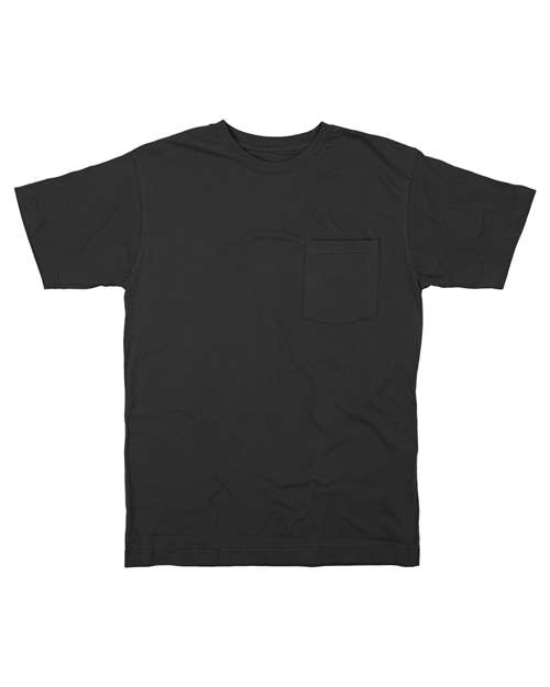 Berne Apparel Men's Heavyweight Pocket T-Shirt in Black