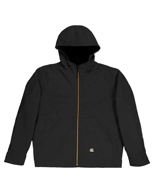 Berne Apparel Men's Tall Heritage Duck Hooded Jacket in Black