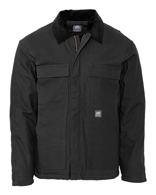 Berne Apparel Men's Heritage Chore Coat in Black