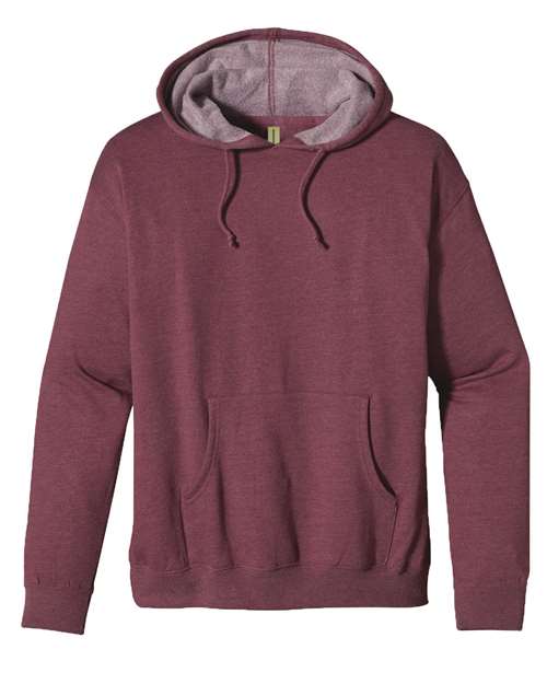econscious Unisex Heathered Hooded Sweatshirt in Berry