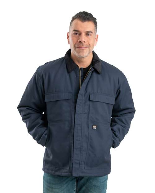 Berne Apparel Men's Heritage Twill Chore Jacket in Navy