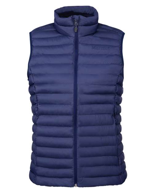Marmot Women's Echo Featherless Vest in Arctic Navy, front view