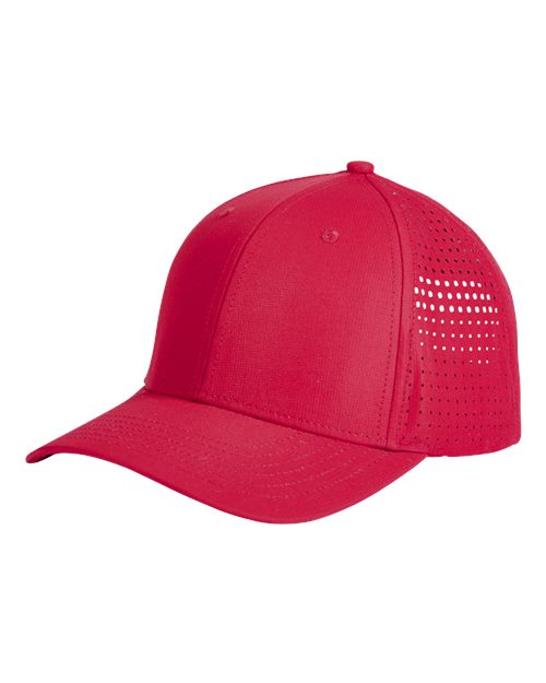 Big Accessories Performance Perforated Cap in Red