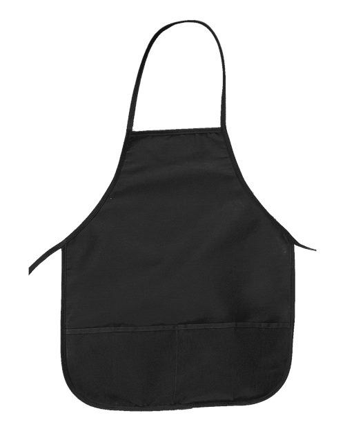 Big Accessories 24″ Pocket Apron in Black, front view
