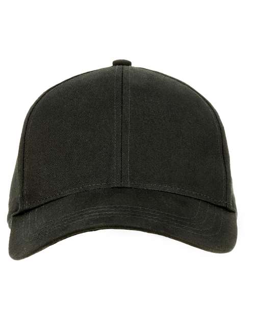econscious Structured Six-Panel Baseball Cap in Black, front view