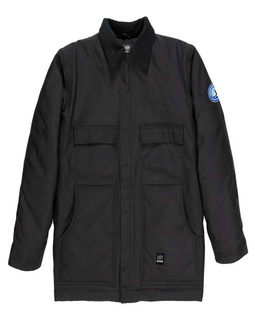 Berne Apparel Men's Tall Icecap Insulated Chore Coat in Black