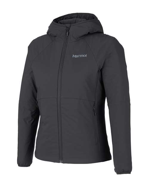 Marmot Women's M2 Novus Hooded Jacket in Black, front view