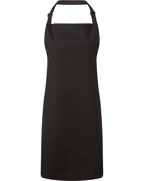 Artisan Collection by Reprime Recycled Bib Apron in Black, front view