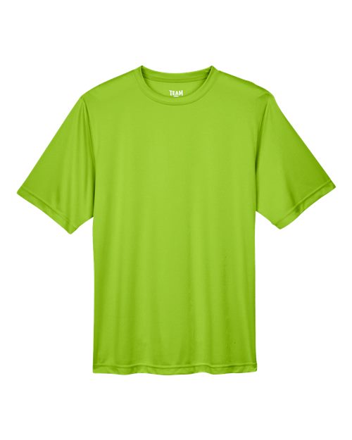 Team 365 Men’s Zone Performance T-Shirt in Acid Green, front view