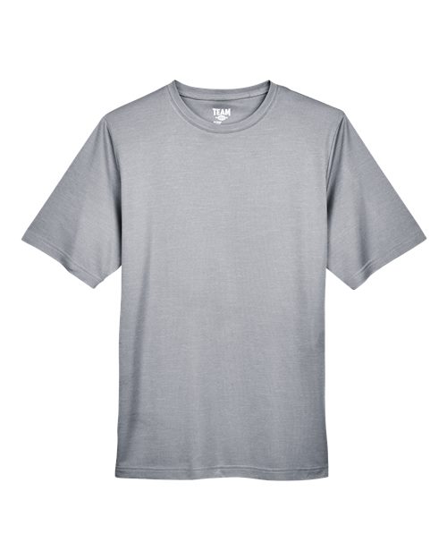 Team 365 Men's Sonic Heather Performance T-Shirt in Athletic Heather, front view