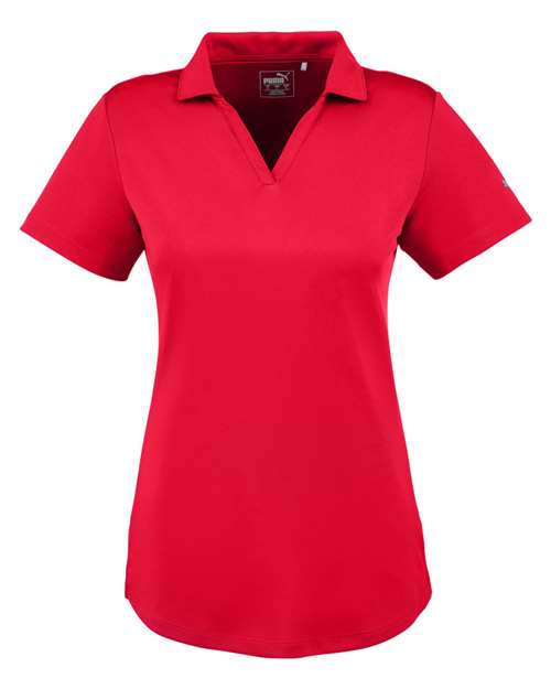 Puma Golf Women's Icon Golf Polo in High Risk Red