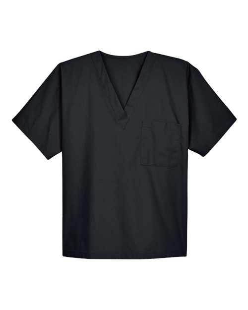 Harriton Unisex Restore Scrub Top in Black